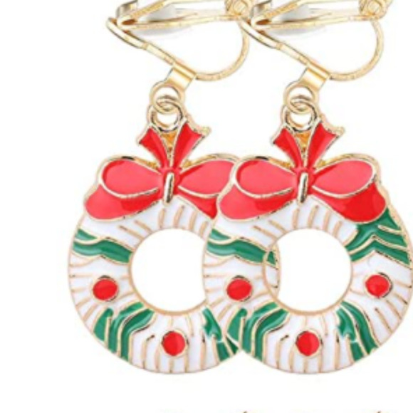 5/$25 Stocking Stuffer Sale Christmas Wreath Earrings Christmas Earrings HOLIDAY - Picture 1 of 16